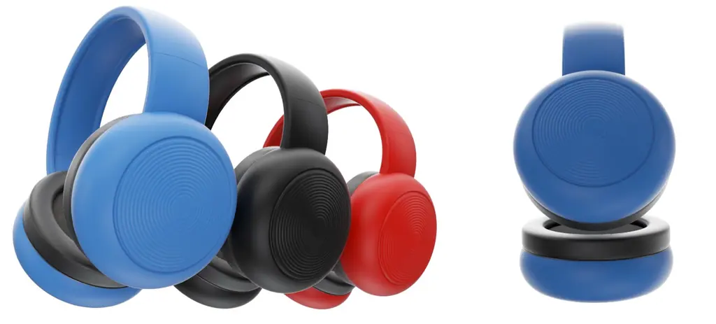 SMARTMUSIC cuffie: Il suono si vede: onde concentriche sui padiglioni.